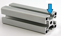 Aluminiumprofil schwarz 16x120E I-Typ Nut 8 ultraleicht ALU Profil bis 2m 