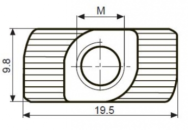 2x M6 Nutenstein 20mm Installation Hammermutter Nut 10 ALU-Profil-System-Mutter 
