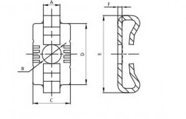Standardverbinder Nut 8I inkl. Schraube Edelstahl
